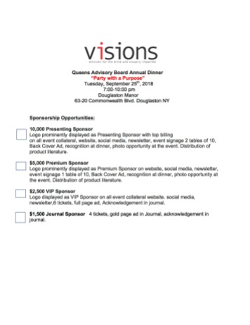 Queens VISIONS Advisory Board Party with a Purpose September 25th 2018 Pricing (2)